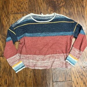 Moth Multicolor Striped Crew Neck Sweater‎